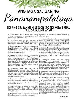 Restoration in Tagalog.